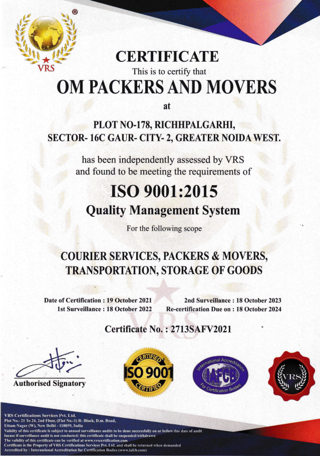 ISO Om Packers and Movers